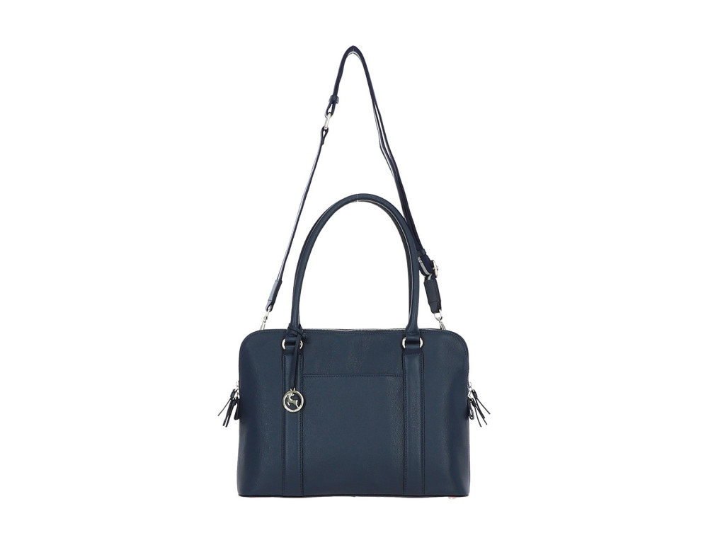 Жіноча шкіряна сумка для ноутбука до 15,3 дюймів Ashwood X39 (Navy) - Фотографія № 7