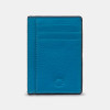 Маленький кожаный картхолдер голубого цвета Yoshi Y1212 Petrol Blue Маленький кожаный картхолдер голубого цвета Yoshi Y1212 Petrol Blue