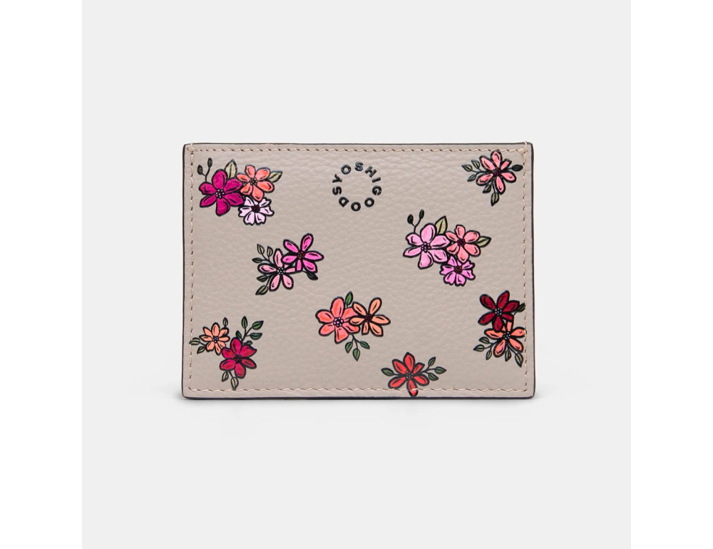 Кардхолдер жіночий із телячої шкіри Yoshi Y1218 FLR 46 (Ditsy Floral) - Фотографія № 1