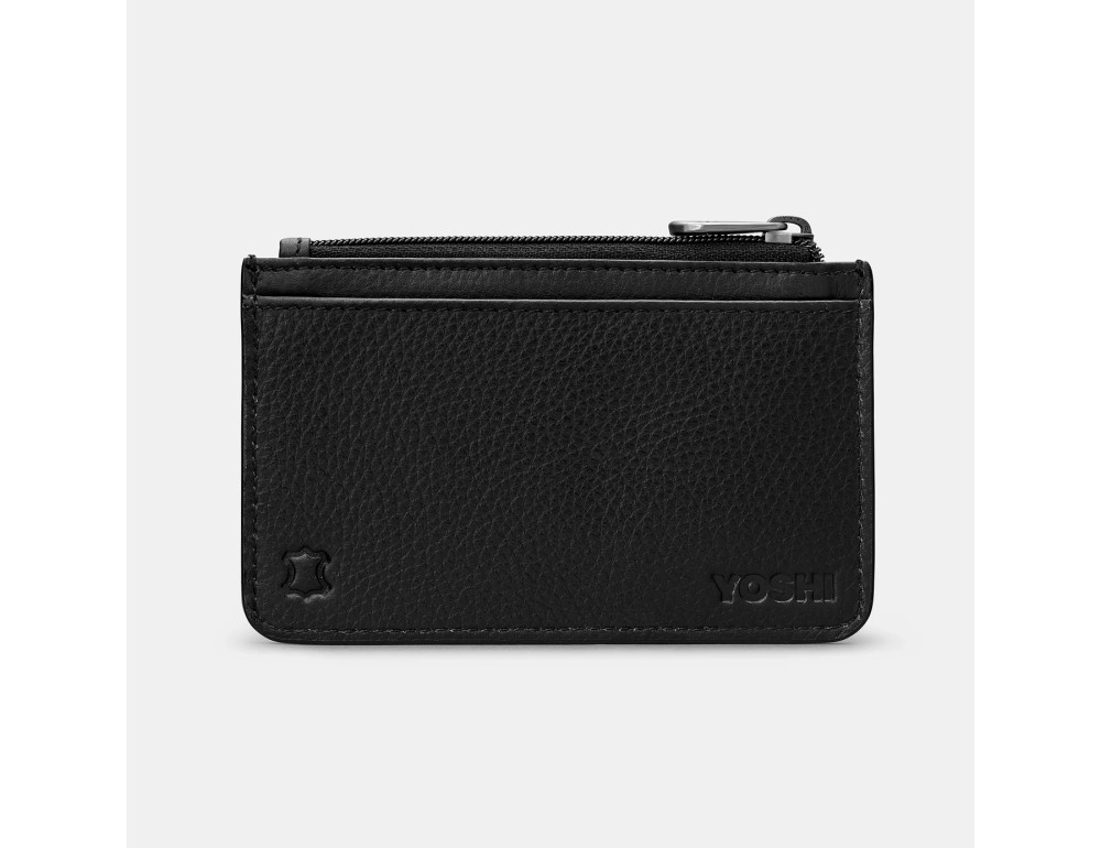 Маленький кожаный кардхолдер Yoshi Y1219 Morton (Black) - Фото № 2