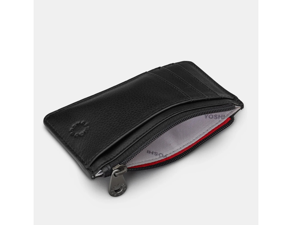 Маленький кожаный кардхолдер Yoshi Y1219 Morton (Black) - Фото № 3