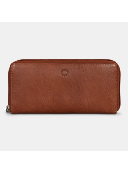 Коричневый женский кошелёк из натуральной телячьей кожи Yoshi Y1257 Baxter Brown