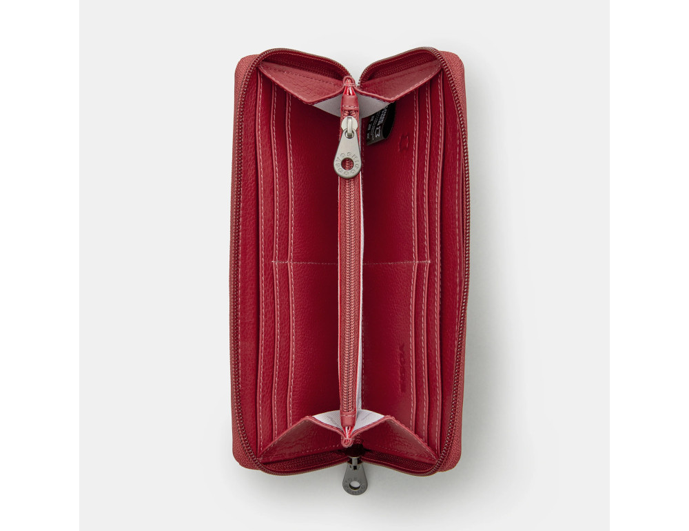 Гаманець жіночий на блискавці червоного кольору Yoshi Y1257 Baxter Cherry Red - Фотографія № 2