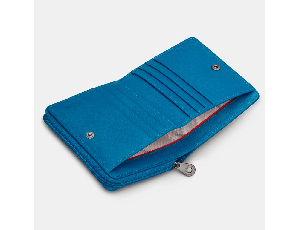 Женский кожаный кошелек Yoshi Y1261 Peacock Plume (Petrol Blue) - Фото № 3