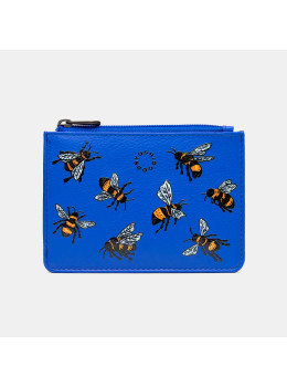 Женский кожаный кошелек Yoshi Y1321 Sweet Bees (Blue)