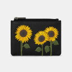 Женский кожаный кошелек Yoshi Y1321 Sunflowers (Black) - Фото № 100