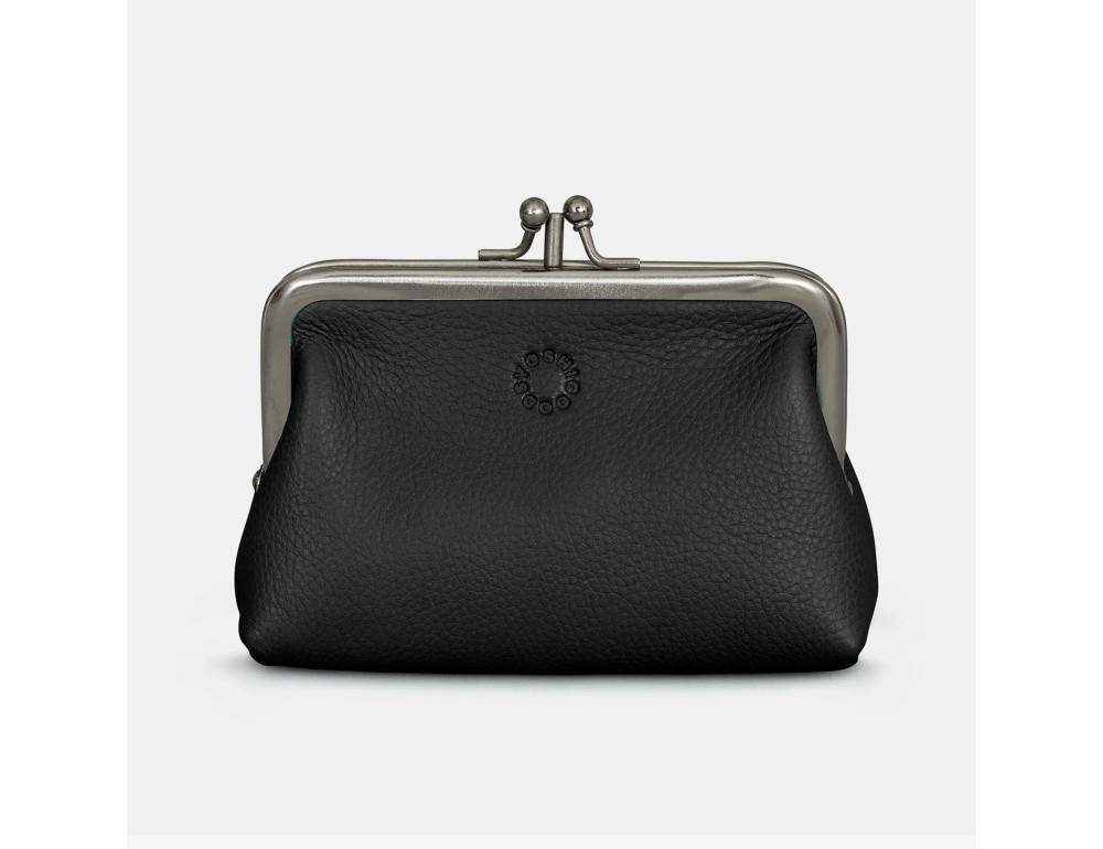 Женский кожаный кошелек с ретро-застежкой Yoshi Y1328 (Black) - Фото № 1