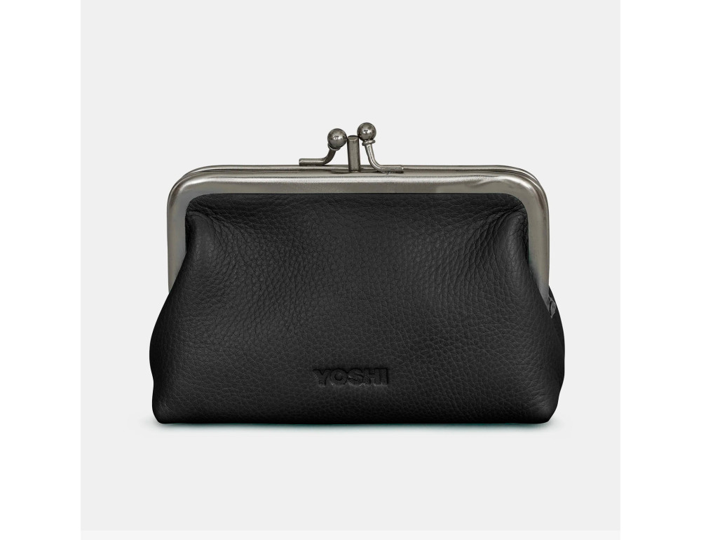 Женский кожаный кошелек с ретро-застежкой Yoshi Y1328 (Black) - Фото № 2