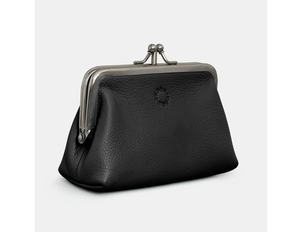 Женский кожаный кошелек с ретро-застежкой Yoshi Y1328 (Black) - Фото № 4