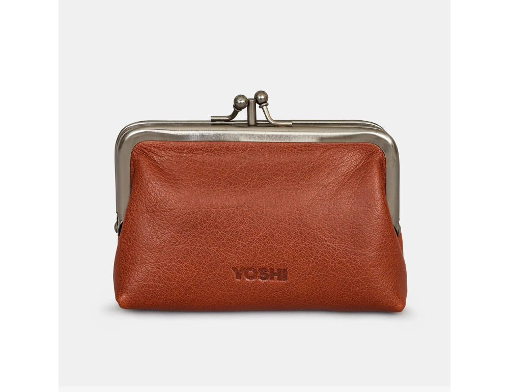 Женский кожаный кошелек с ретро-застежкой Yoshi Y1328 (Brown) - Фото № 2