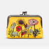 Женский кожаный кошелек ретро стиля Yoshi Y1328 Wildflowers (Yellow)
