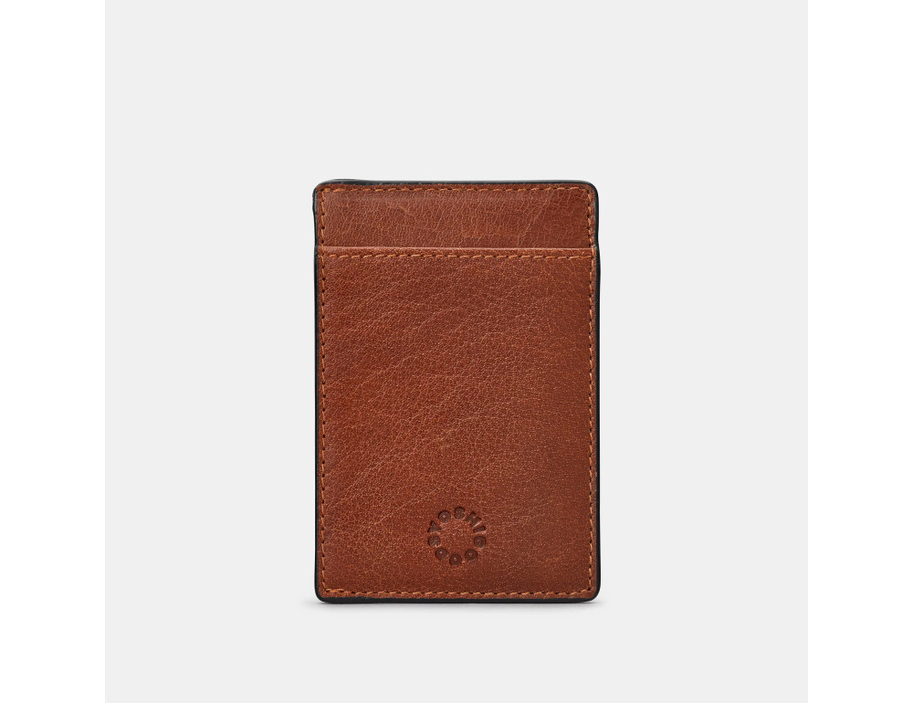 Коричневий картхолдер із телячої шкіри Yoshi Y1743 Compact Brown - Фотографія № 2