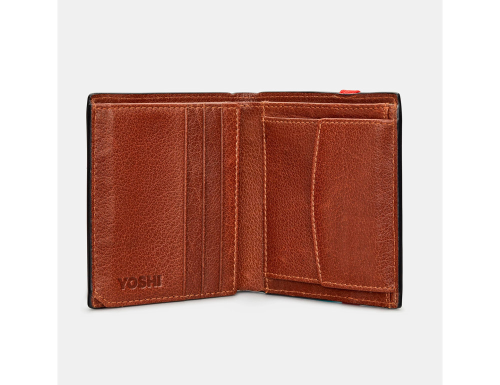 Коричневий чоловічий портмоне з натуральної шкіри Yoshi Y2035E 17 8 Elastic (Brown) - Фотографія № 2