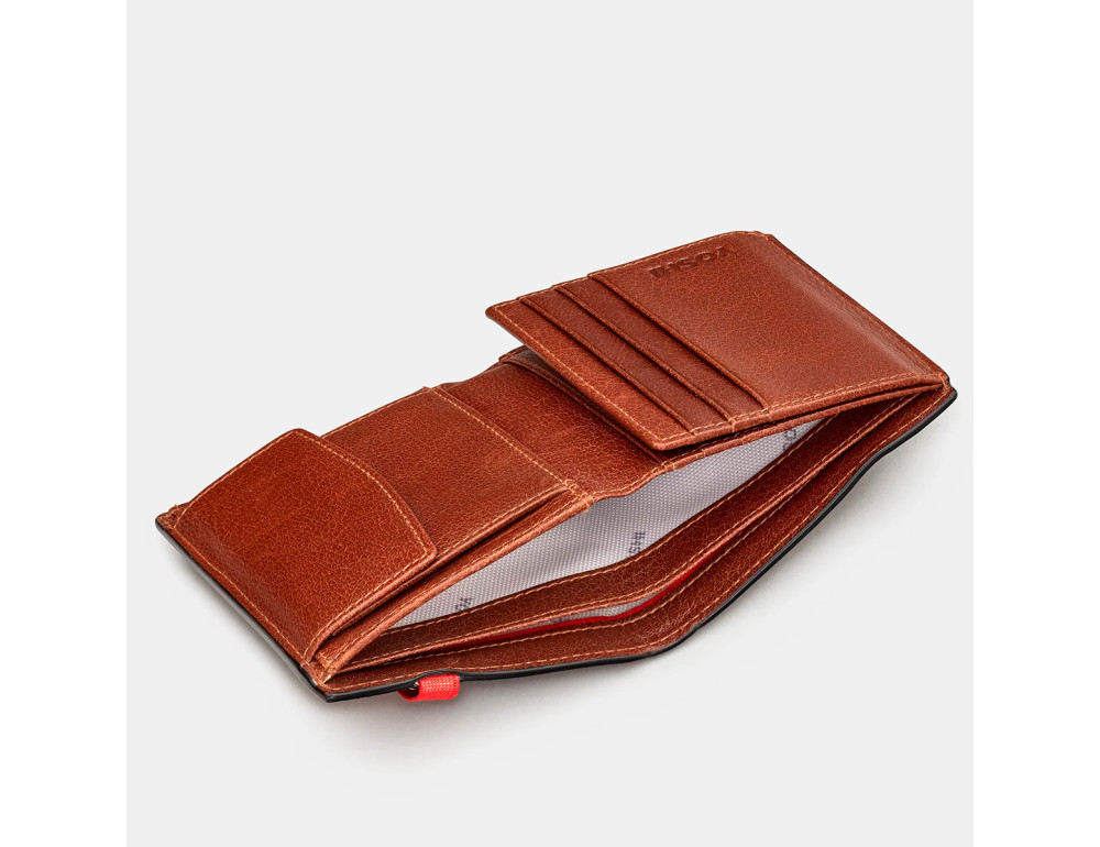 Коричневий чоловічий портмоне з натуральної шкіри Yoshi Y2035E 17 8 Elastic (Brown) - Фотографія № 3