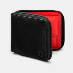 Гаманець чоловічий чорний з червоним усередині на блискавці Yoshi Y2046 Black/Red - Фотографія № 100