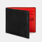 Чёрный мужской кошелёк с красным цветом внутри Yoshi Y2378 17 19 (Black/Red) - Фото № 100