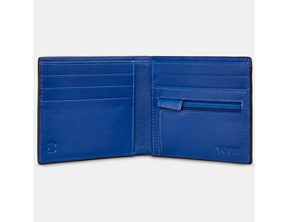 Стильный мужской кошелёк Yoshi Y2378 17 29 (Black/Blue) - Фото № 2