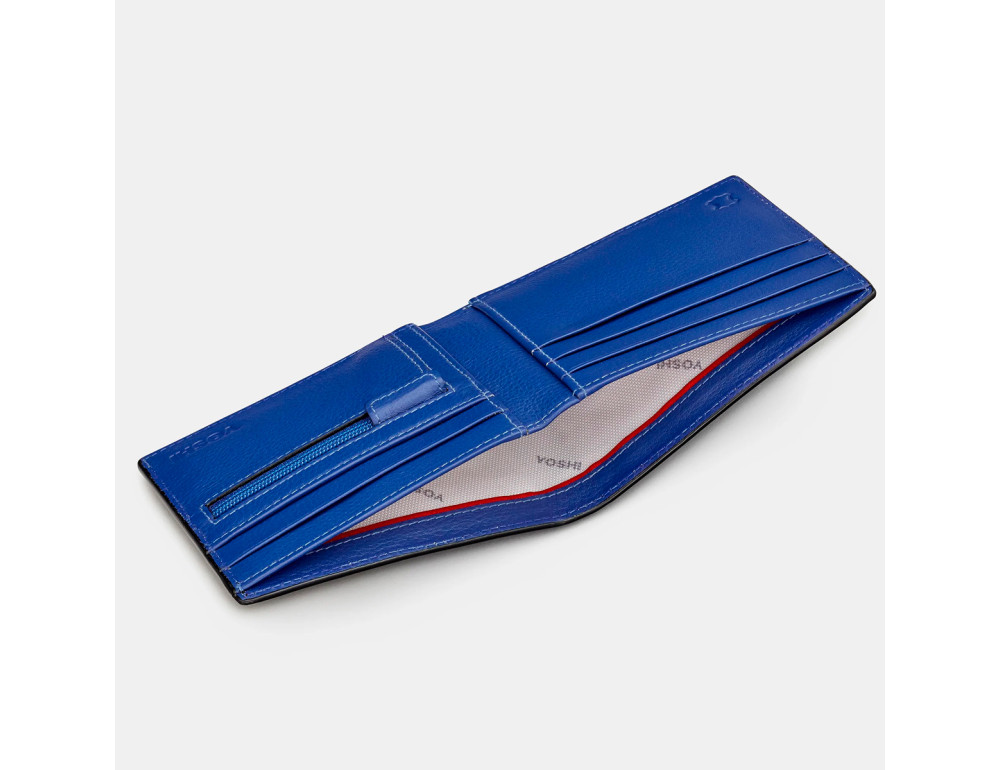 Стильный мужской кошелёк Yoshi Y2378 17 29 (Black/Blue) - Фото № 3