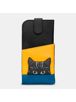 Кожаный чехол для очков Yoshi Y4309 (Cat Colour Block)
