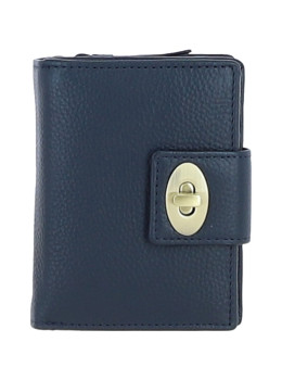 Женский кожаный кошелек Ashwood Y60 Navy (Темно-синий)