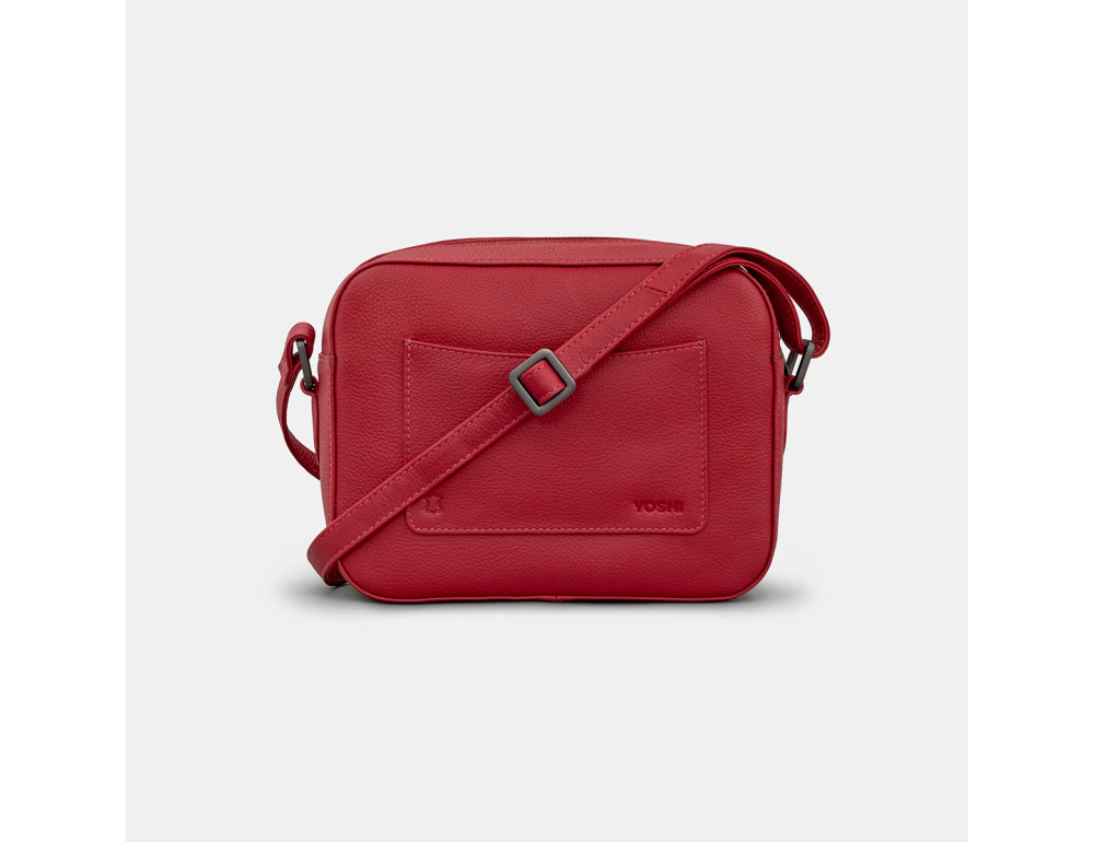 Червона жіноча крос-боді із телячої шкіри Yoshi НІ 240 86 Belmont (Cherry Red) - Фотографія № 2