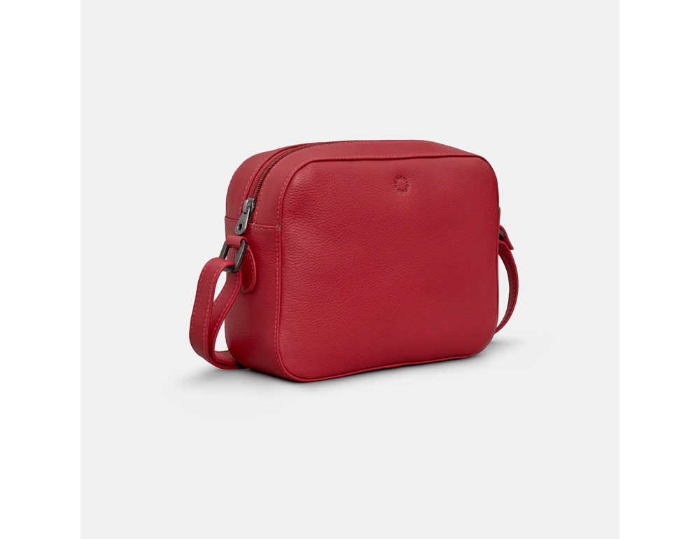 Червона жіноча крос-боді із телячої шкіри Yoshi НІ 240 86 Belmont (Cherry Red) - Фотографія № 3
