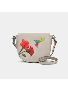 Небольшая женская сумка через плечо из натуральной кожи Yoshi YB246 HMB 46 (Warm Grey Petals)