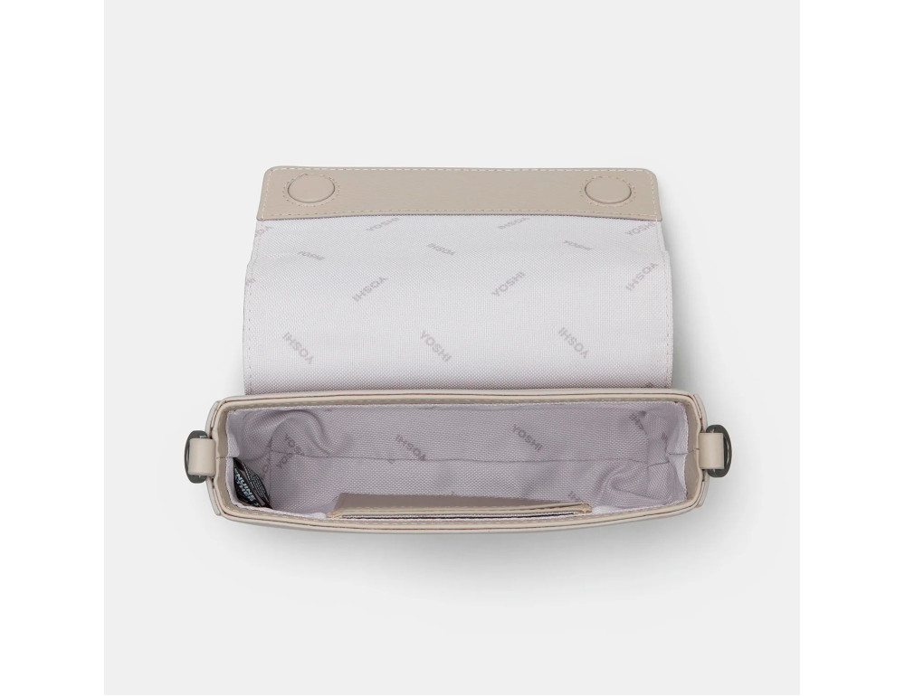 Маленькая женская кожаная сумка Yoshi YB260 Palmer (Warm Grey) - Фото № 4