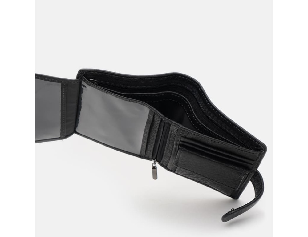 Чоловічий шкіряний гаманець Ricco Grande K1088-2bl-black (чорний) - Фотографія № 5