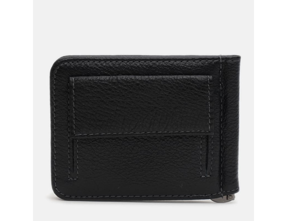 Чоловічий шкіряний зажим для купюр Ricco Grande k1125-22bl-black - Фотографія № 3