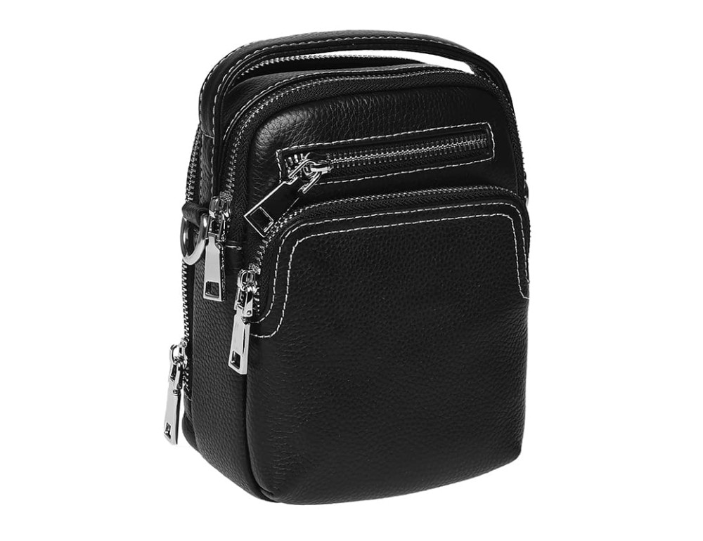 Чоловіча шкіряна барсетка Ricco Grande K16066-black - Фотографія № 4