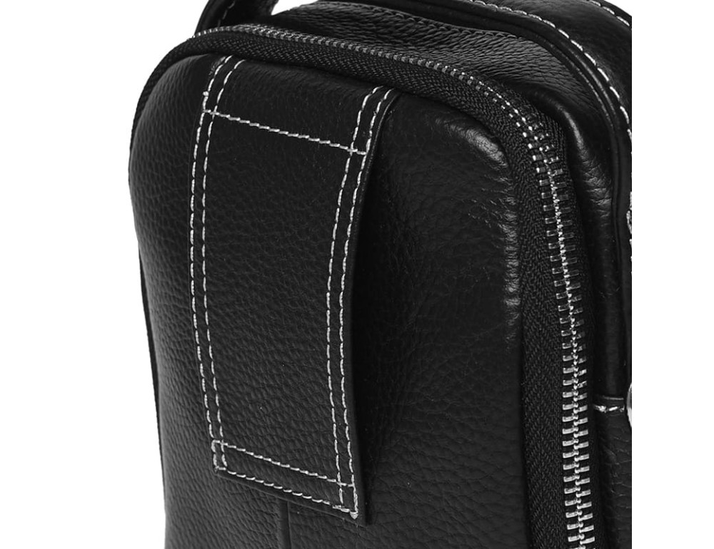 Чоловіча шкіряна барсетка Ricco Grande K16066-black - Фотографія № 6