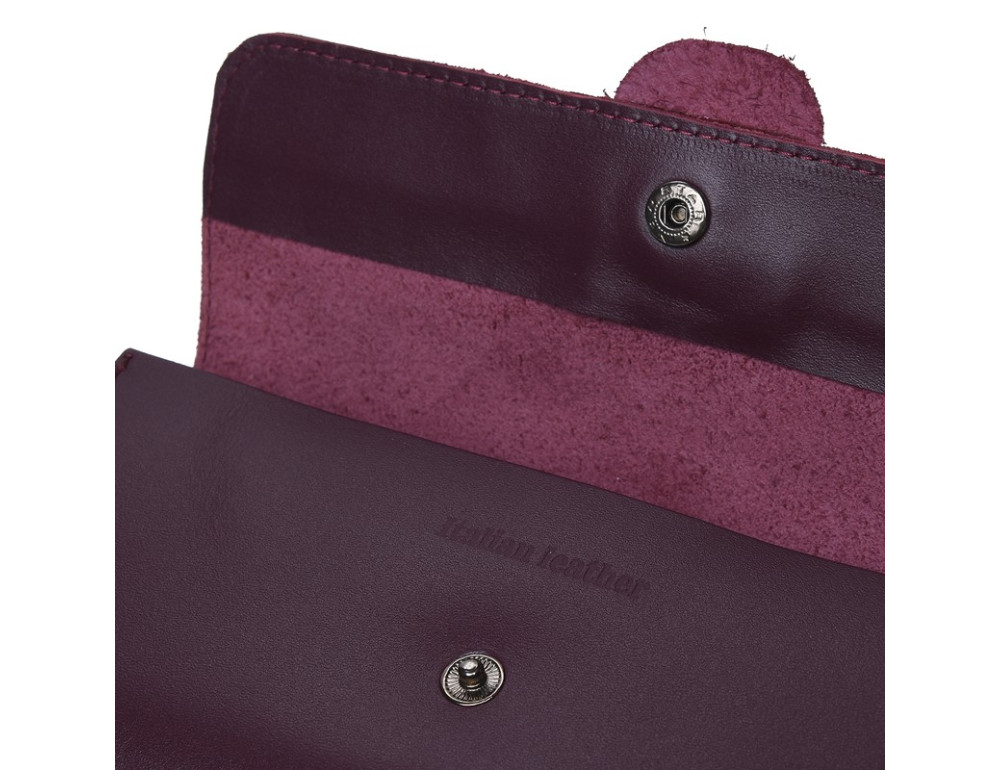Жіночий шкіряний гаманець Ricco Grande Burgundy - Фотографія № 8