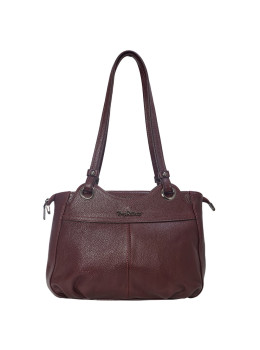Бордовая женская сумка-тоут из натуральной кожи Tony Bellucci 0510-1905