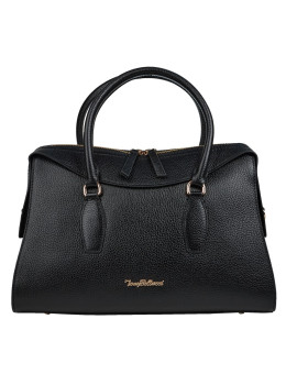Женская черная  кожаная сумка Tony Bellucci 0945-281