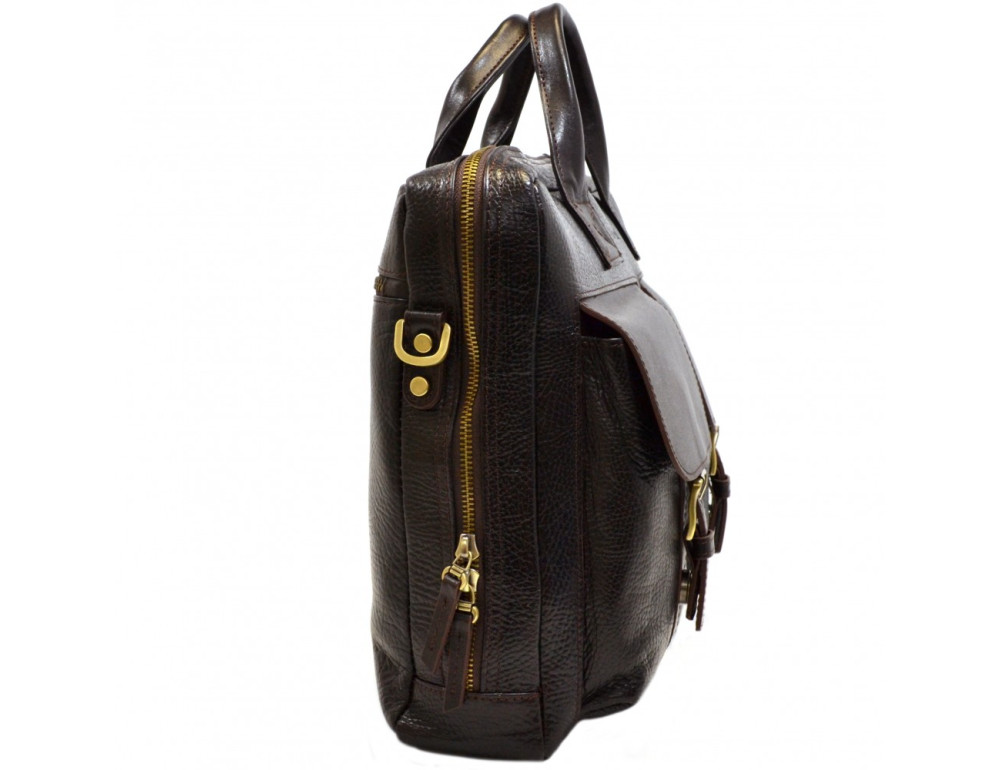 Шкіряний портфель Tony Bellucci 5026-886 коричневий флотар - Фотографія № 3