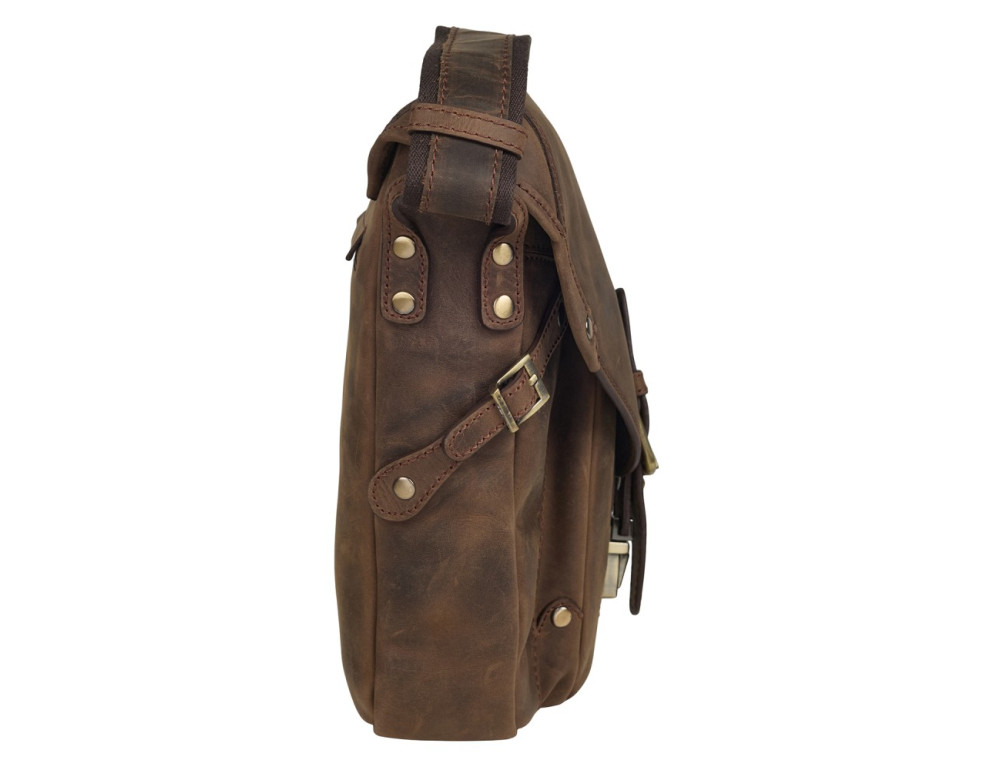 Шкіряна сумка через плече Tony Bellucci 5086-06 Brown Nubuck - Фотографія № 3