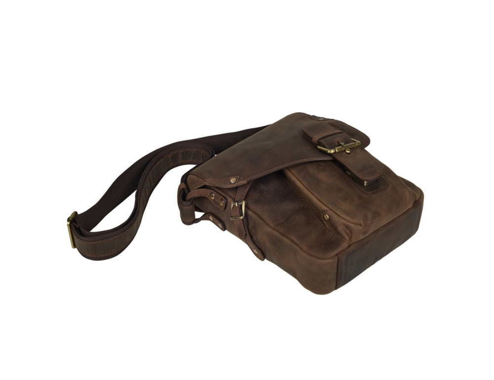 Шкіряна сумка через плече Tony Bellucci 5086-06 Brown Nubuck - Фотографія № 5