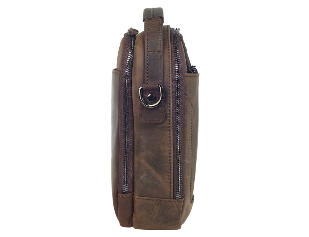 Мужская кожаная сумка через плечо Tony Bellucci 5235-04 Brown Nubuck Коричневая - Фото № 3