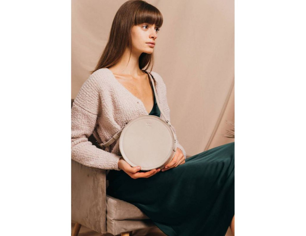 Жіноча шкіряна сумка Amy S бежева The Wings TW-Amy-small-beige-ksr - Фотографія № 3