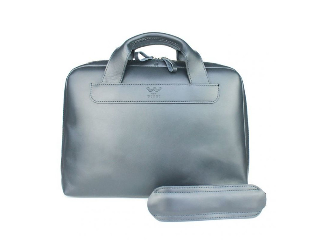 Шкіряна ділова сумка Attache Briefcase синій TW-Attache-Bri-blue-ksr - Фотографія № 4