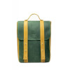 Кожаный рюкзак 13" зелено-желтый винтажный TW-BagBack-13-green-yell-crz