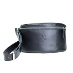 Кожаная поясная сумка черная TW-BeltBag-black-ksr - Фото № 105