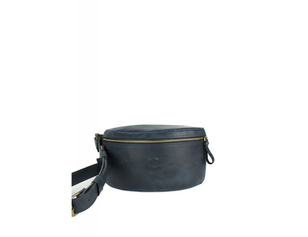 Шкіряна поясна сумка темно-синя вінтажна TW-BeltBag-blue-crz - Фотографія № 1 Шкіряна поясна сумка темно-синя вінтажна TW-BeltBag-blue-crz - Фотографія № 1