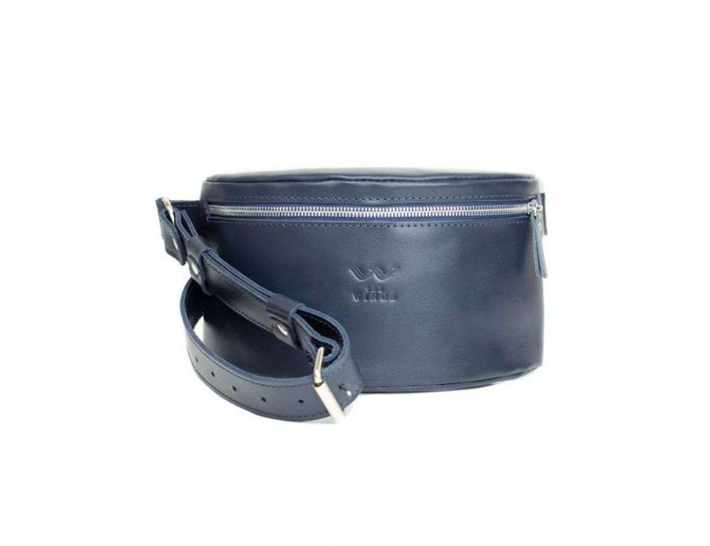 Шкіряна поясна сумка синя TW-BeltBag-dark-blue - Фотографія № 2