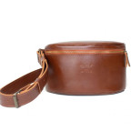 Шкіряна поясна сумка світло-коричнева TW-BeltBag-kon-ksr - Фотографія № 101