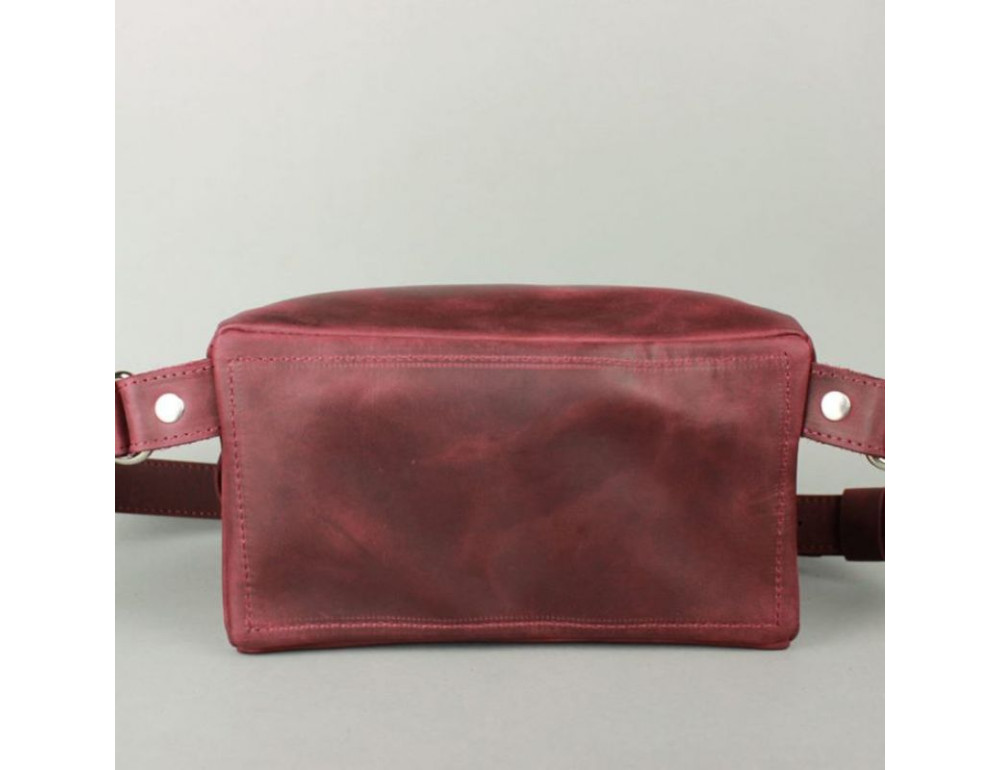 Шкіряна сумка бордова вінтажна TW-BeltBag-mars-crz - Фотографія № 5