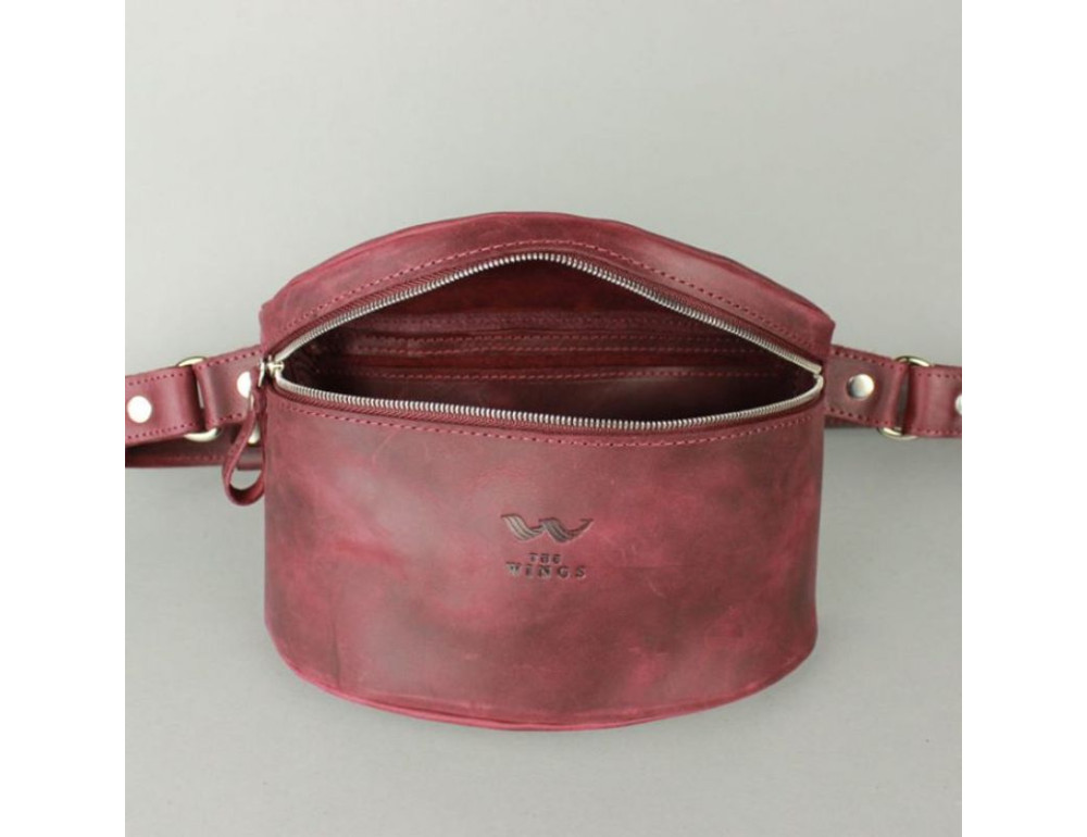 Шкіряна сумка бордова вінтажна TW-BeltBag-mars-crz - Фотографія № 6