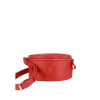Шкіряна поясна сумка червона вінтажна TW-BeltBag-red-crz