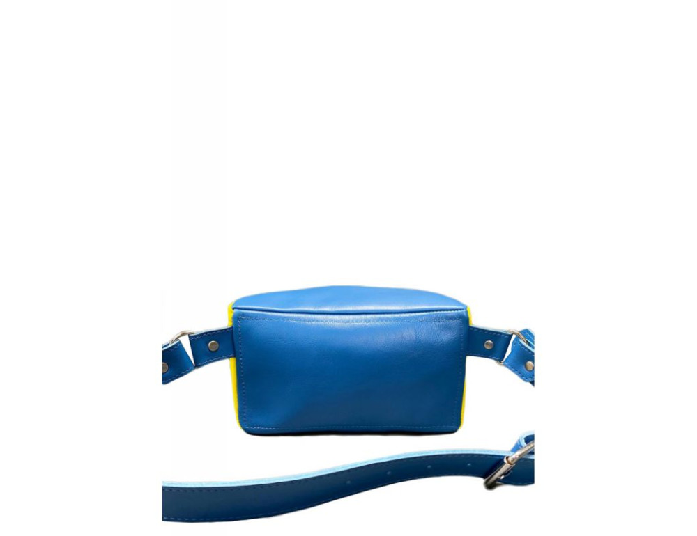 Шкіряна сумка в патріотичних кольорах, синьо-жовта TW-BeltBag-yell-blue - Фотографія № 2